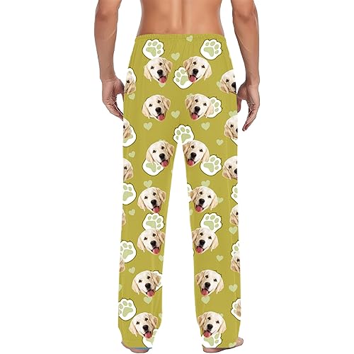 Custom Face Pajama Bottoms for Men Women,Personalized Photo