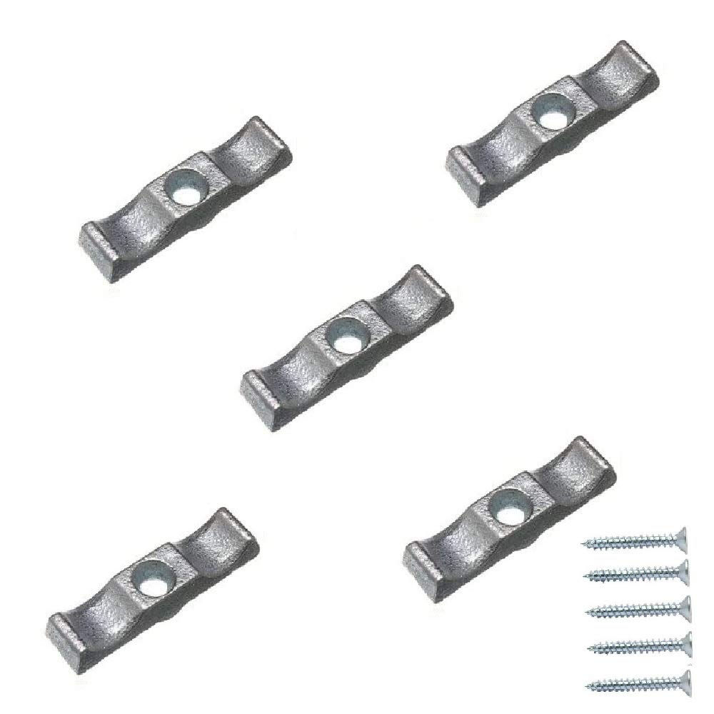 5 Pcs Galvanized Turn Buttons 50mm [2''] Cabinet Cupboard Wardrobe Latch Catch Lock Gate Shed Door Rabbit Hutch Thumb Turn Button with Fixing Screw