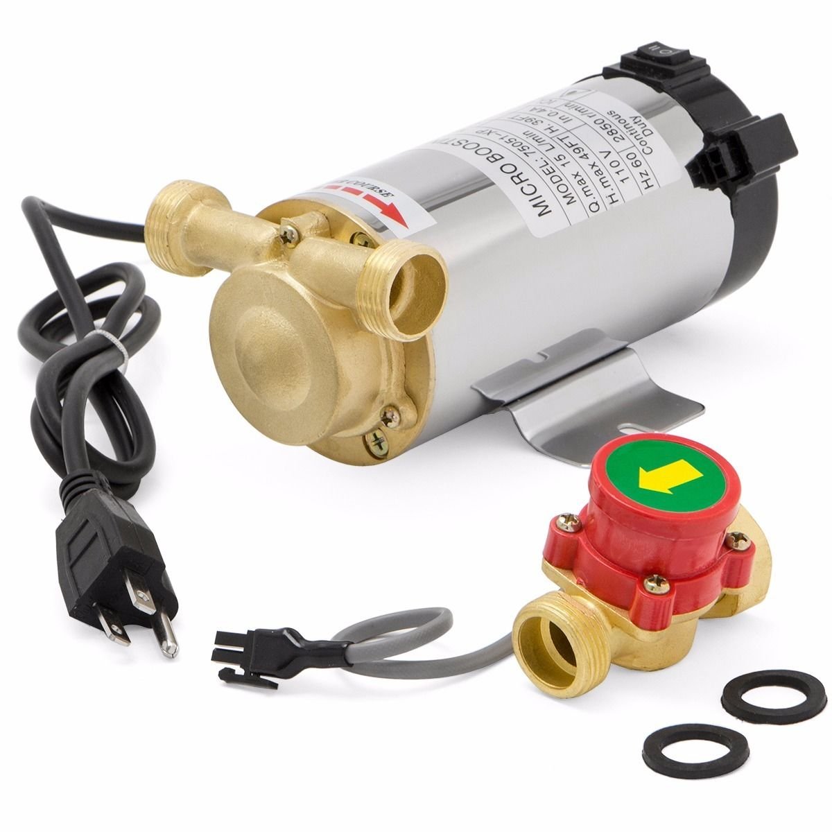 USA Premium Store 100 watt Self Priming sink facucet Shower Pressure Water Booster Stainless