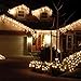 ADDLON Window Curtain Lights,480 Leds Waterproof Wall String Lights,9 Modes Decorative Christmas Icicle Lights for Wedding Home Party Eave Patio Indoor Outdoor 33ftx3ft UL Certification (Warm White)