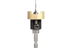 Amana Tool 55151 Carbide Tipped 82 Degree Countersink with Tapered Drill and Adjustable Depth Stop with No-Thrust BB 3/8 D x 