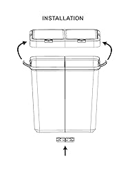 Mabel Home Plastic Laundry Hamper with Lid, 2