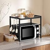 Multibao 2 Tier Expandable Microwave Rack Shelf, Kitchen Storage Solution view 7