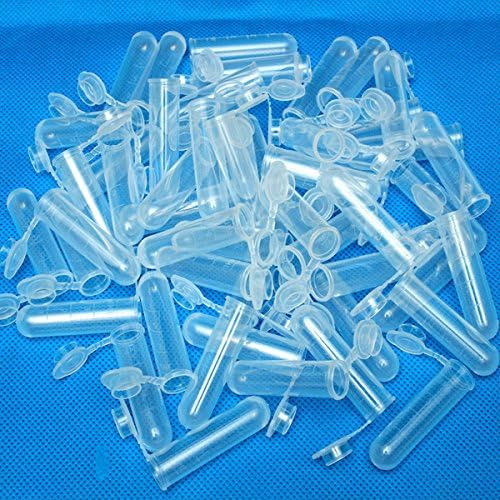 150pcs 5mL Disposable Graduated Clear Plastic Eppendorf Centrifuge Test Tube Vial