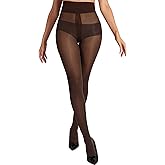 HOTBOSS Unbelievable Durability Tights, Rip Resistant Pantyhose, 40D Semi Sheer High Waist T-Crotch Strong Tights for Women