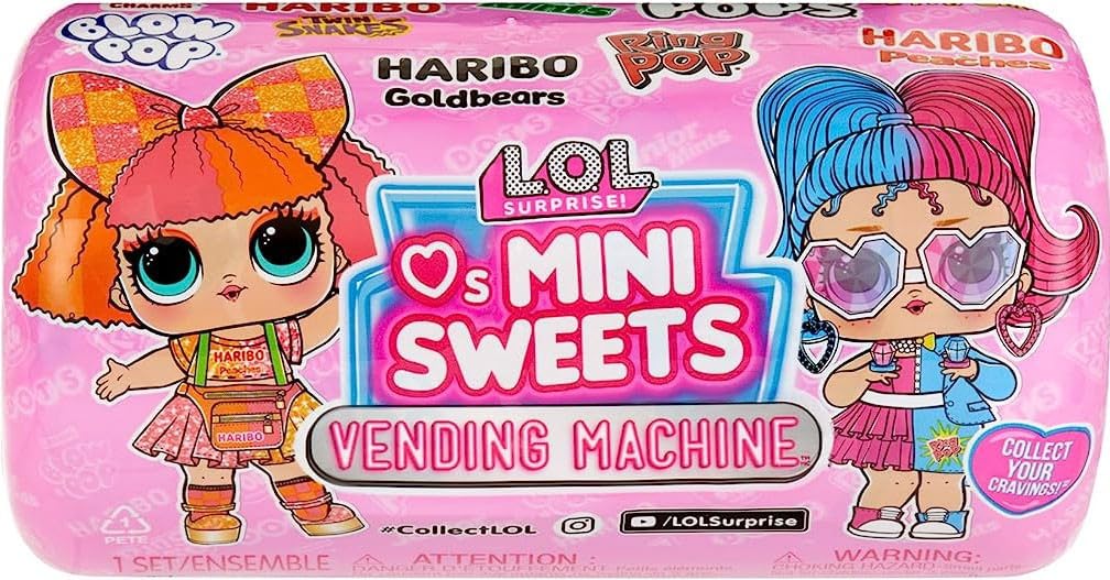 LOL Surprise Loves Mini Sweets Series 3 Vending Machine with 8 Surprises, Accessories, Vending Machine Packaging, Limited Edition Doll, Candy Theme, Collectible Doll- Great Gift for Girls Age 4+