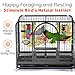Pawaboo Bird Parrot Toys 3 Packs, Bird Chewing Foraging Shredder Toy Bird Cage Hammock Hanging Swing with Bells for Small Bird, Parakeets, Cockatiels, Conures, Budgie, Lovebirds, Hummingbird, Finchesthumb 1
