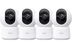 ARENTI 5ghz WiFi Security Camera Indoor, 4MP Plug-in Pet Dog Camera with Phone App, Baby Home Cam 2.4G/5G Dual-Band, AI Motion Detection, Auto Tracking, 2-Way Talk, Night Vision, 4PC