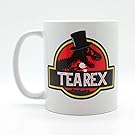 Tea Rex Jurassic Park T-rex Parody Funny Coffee Mug Tea Cup Double Sided by Mug 3D area