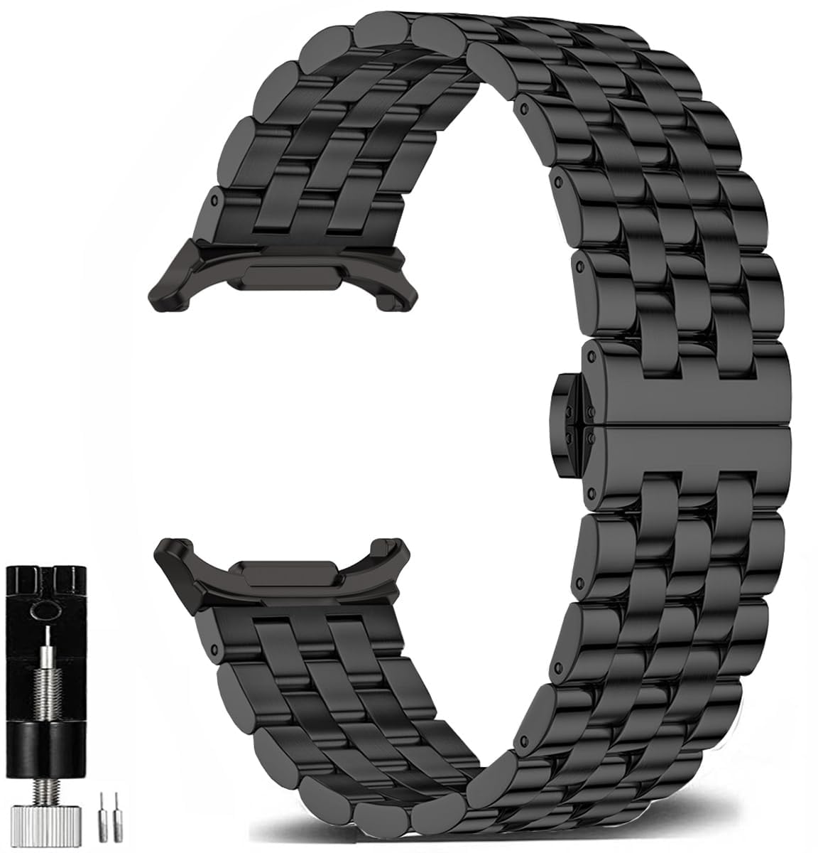 Photo 1 of Metal Band Compatible SAMSUNG Galaxy Watch 8 40mm 44mm/Watch 8 Classic 46mm 2025, Business Stainless Steel Straps for Galaxy Watch 8 Classic Men Women Black