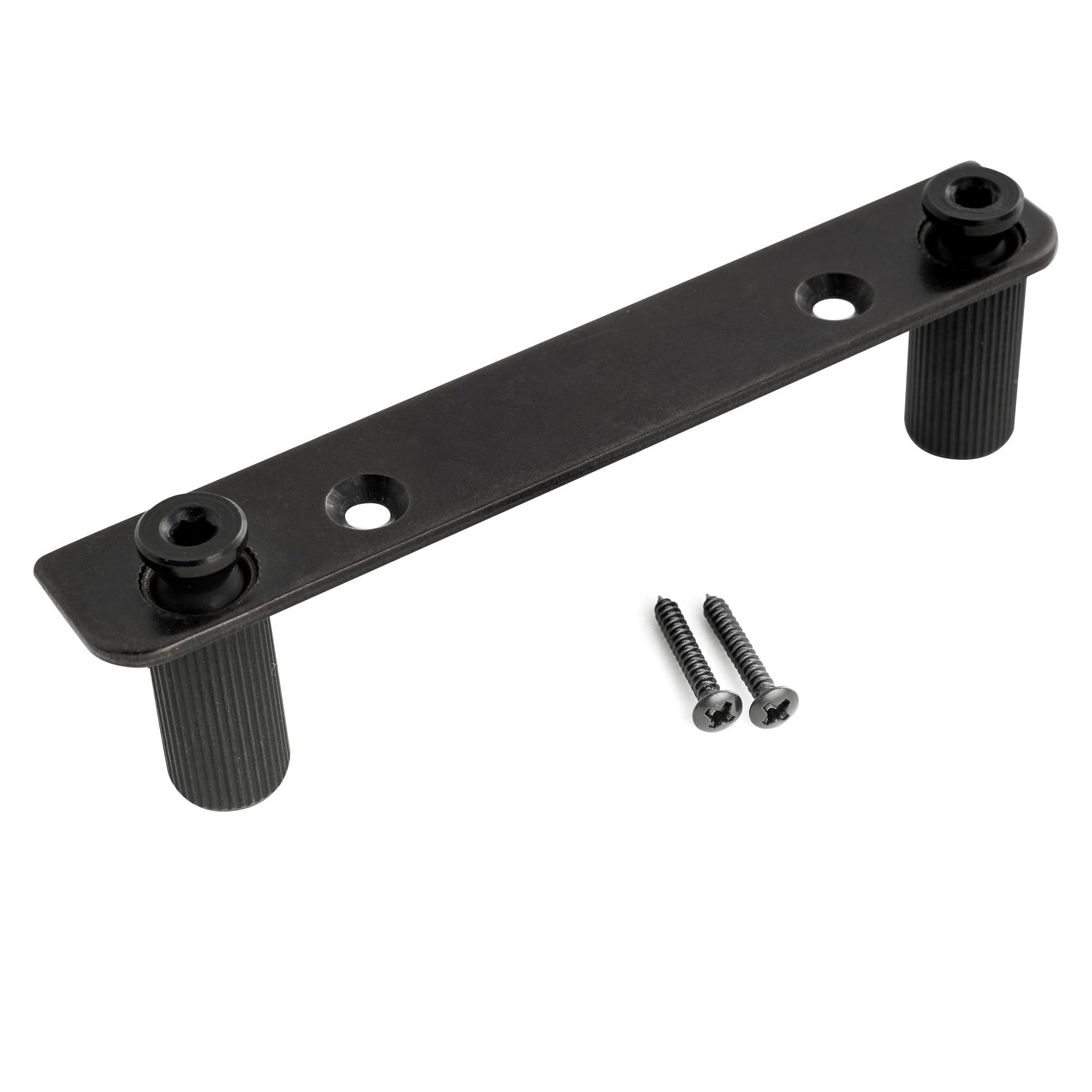 Musiclily Pro Guitar Double Locking Tremolo Bridge Support Bracket and M7 Studs Anchors Assembly Set for Floyd Rose Style Electric Guitar, Black