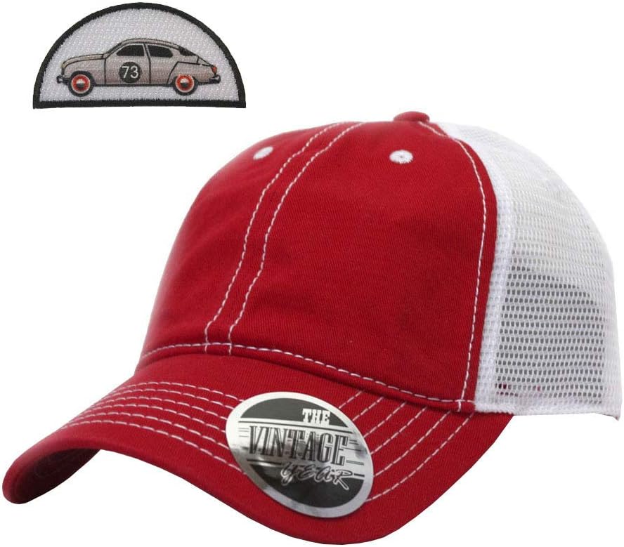 Washed Cotton Unstructured Soft Mesh Adjustable Trucker Baseball Cap