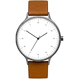 BIJOUONE B302 Minimalist Analog Watch | 40MM Unisex for Men Women | Leather Wristband