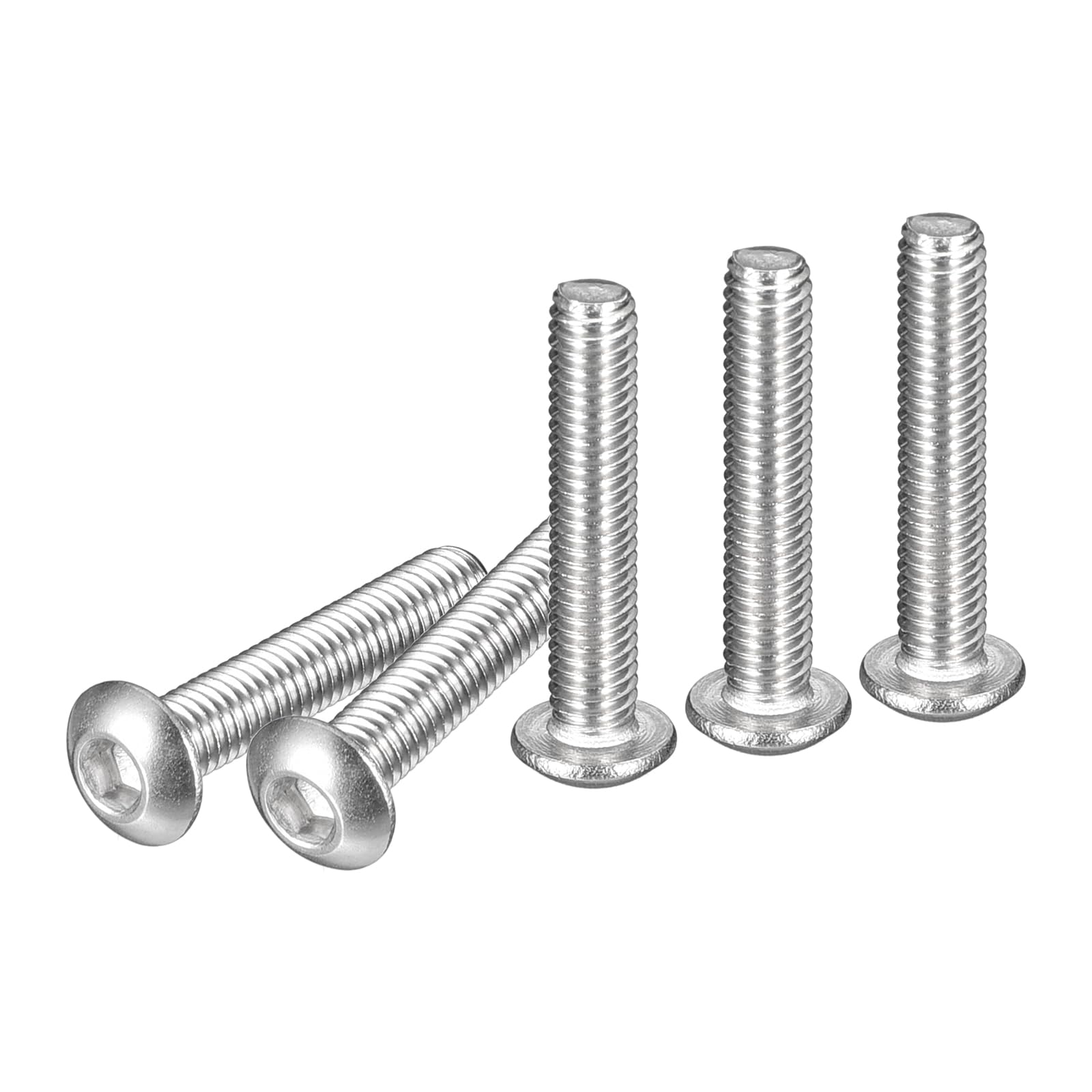 DTGN M3-0.5x16mm Button Head Socket Cap Screws - 100Pack - Good for Machine - 304 Stainless Steel 18/8 - Hex Drive Full Thread Fasteners — image 1