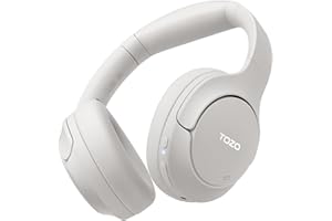 TOZO Hybrid Noise Cancelling Headphones, 90H Playtime Wireless Over Ear Bluetooth Headset, Spatial Audio AI Chat with 5 Mics, Supports Dual Connection and USB-C Input, with 32 EQ Music Modes