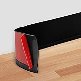 POPAKAN Flexible Baseboard Molding Trim 4" x 15 ft, 20ft 40ft 50ft 60ft 100ft Self-Adhesive Vinyl Wall Base Cove Base, Peel and Stick Rubber Wall Base Molding Trim