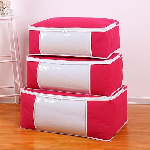 Amazon 布団収納ケース 衣類袋 布団収納袋 布団袋 厚く 折りたたみ 透明窓 保育園 防水 防塵 防湿 洗える 収納袋 荷物 運搬 引っ越しバッグ 収納ポーチ 収納ケース ボックス オンライン通販