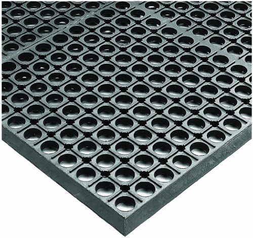 Wearwell Rubber 478 WorkSafe Heavy Duty Anti-Fatigue Mat, for Wet Areas, 3' Width x 20' Length x 1/2" Thickness, Gray