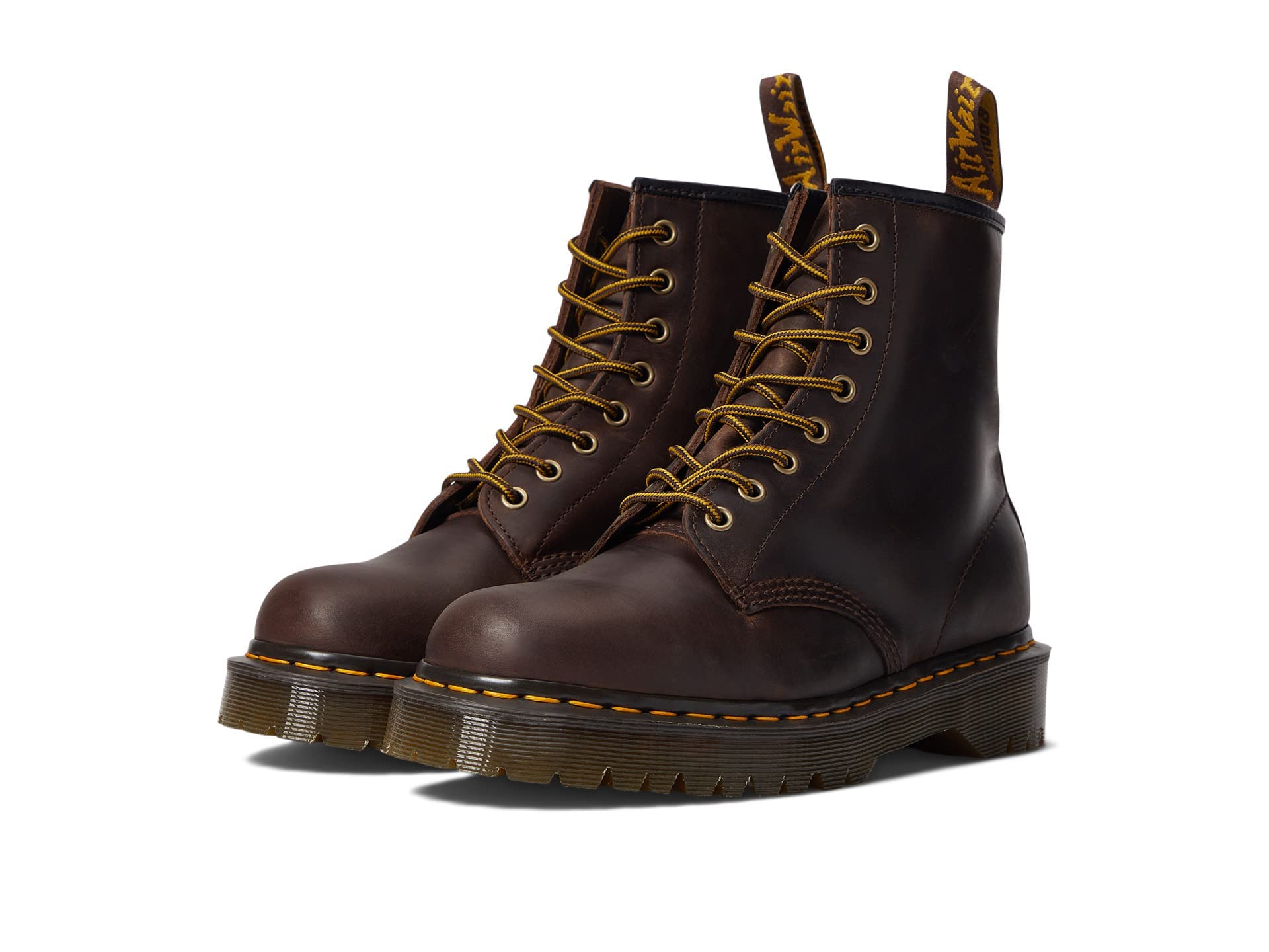 Dr. Martens Unisex 1460 Bex Crazy Horse Leather 8 Eye Boot, Dark Brown, 15 US Women Image