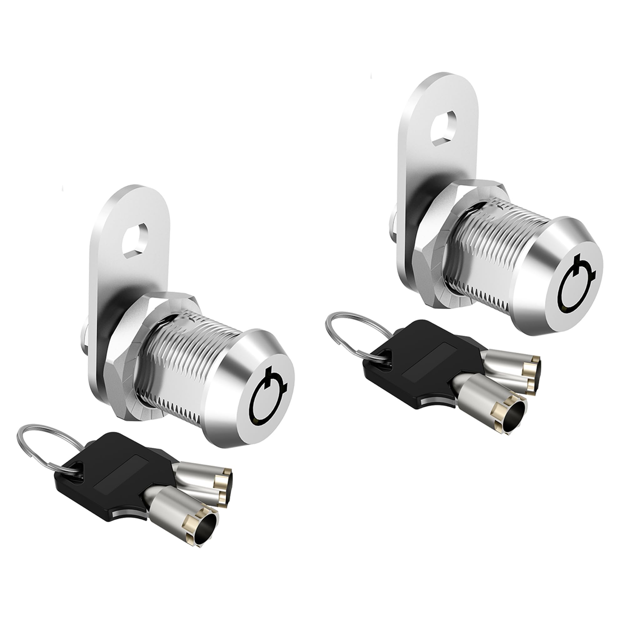 2 Pack RV Storage Locks Cam Locks Keyed Alike, 5/8" Cabinet Locks with Key, Secure RV Compartment Door Toolbox Mailbox Lock Replacement Set, Zinc Alloy