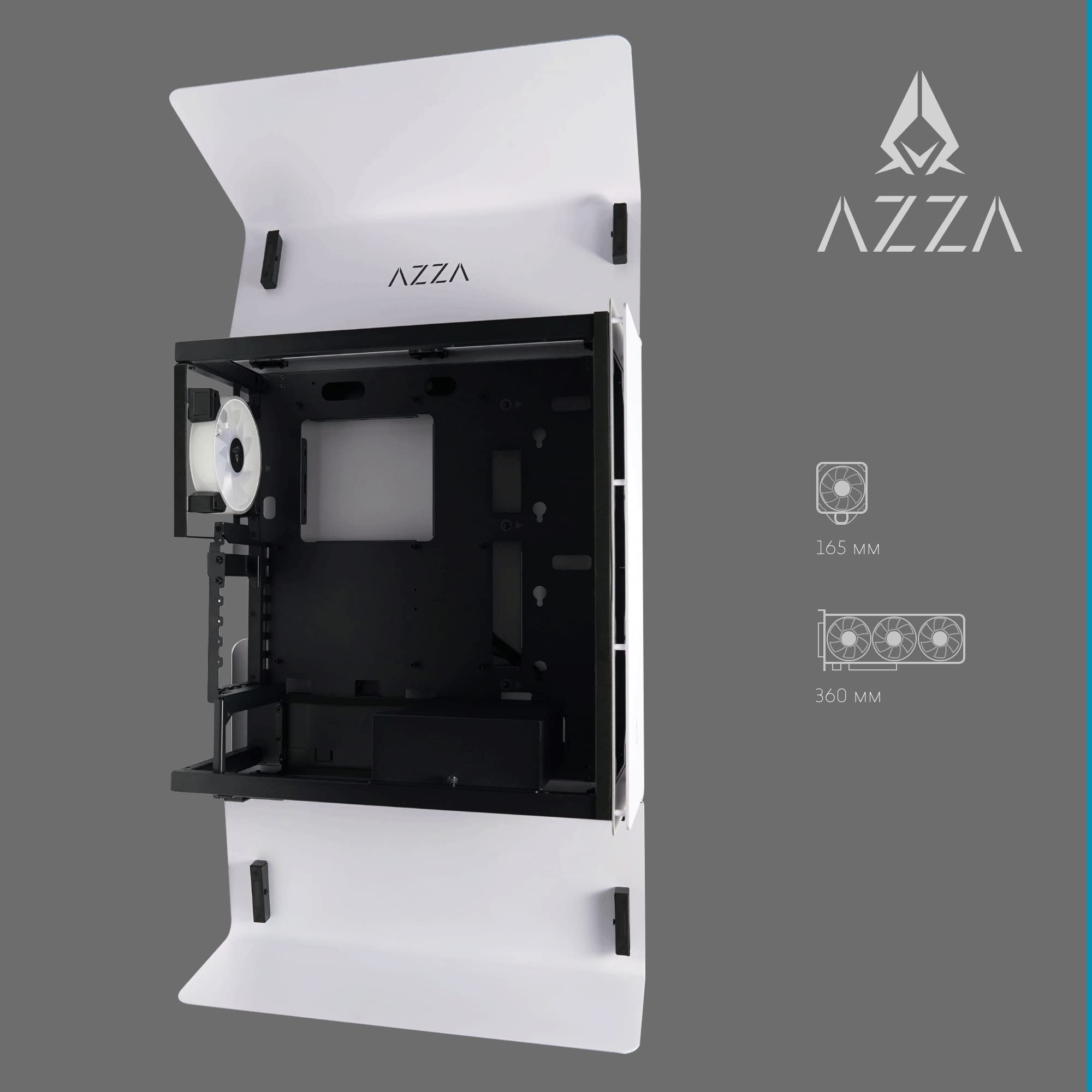 Azza Radiator Mua AZZA CAST PC Case - ATX Mid-Tower with Aluminum Wings, Mesh & Plate ...