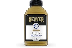 Beaver Brand Hot Dijon Mustard 12.5 oz, Spicy Bold French Mustard made with White Wine
