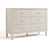 Storkcraft Rio 6 Drawer Dresser (Frosted Oat) – GREENGUARD Gold Certified, Wood Dresser for Bedroom, Kids & Nursery Storage C