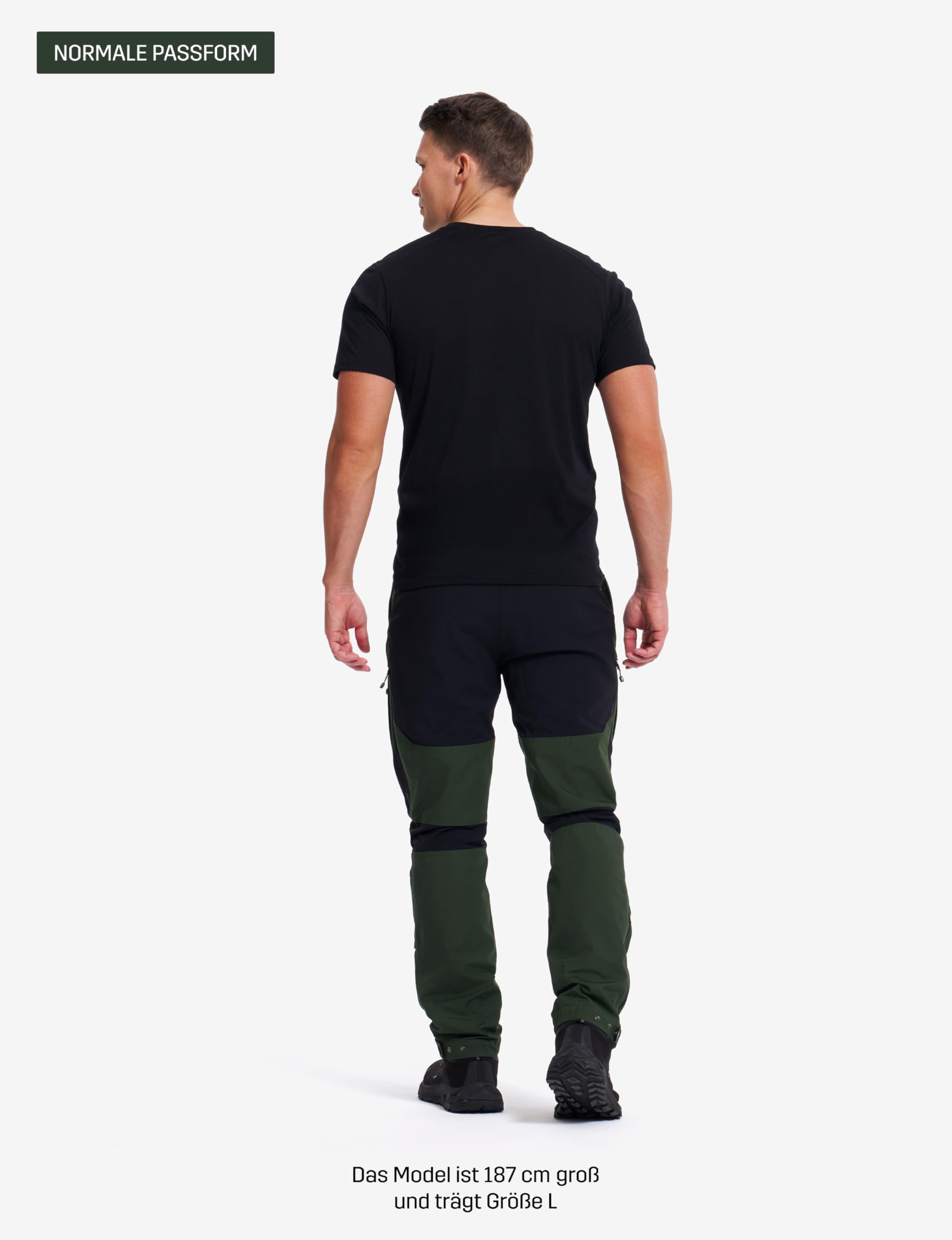 RevolutionRace Herren Nordwand Pro Pants, Hose zum Wandern und für viele Outdoor-Aktivitäten, Forest Green/Black, S 5