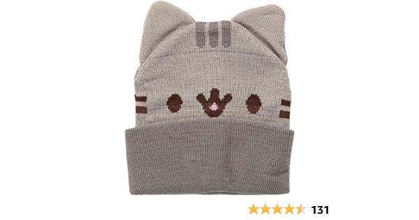 with Ears Adult Beanie Hat Brown 
