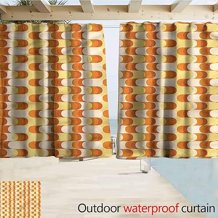 Amazon Com Marymunger Indoor Outdoor Top Curtain Retro Wavy