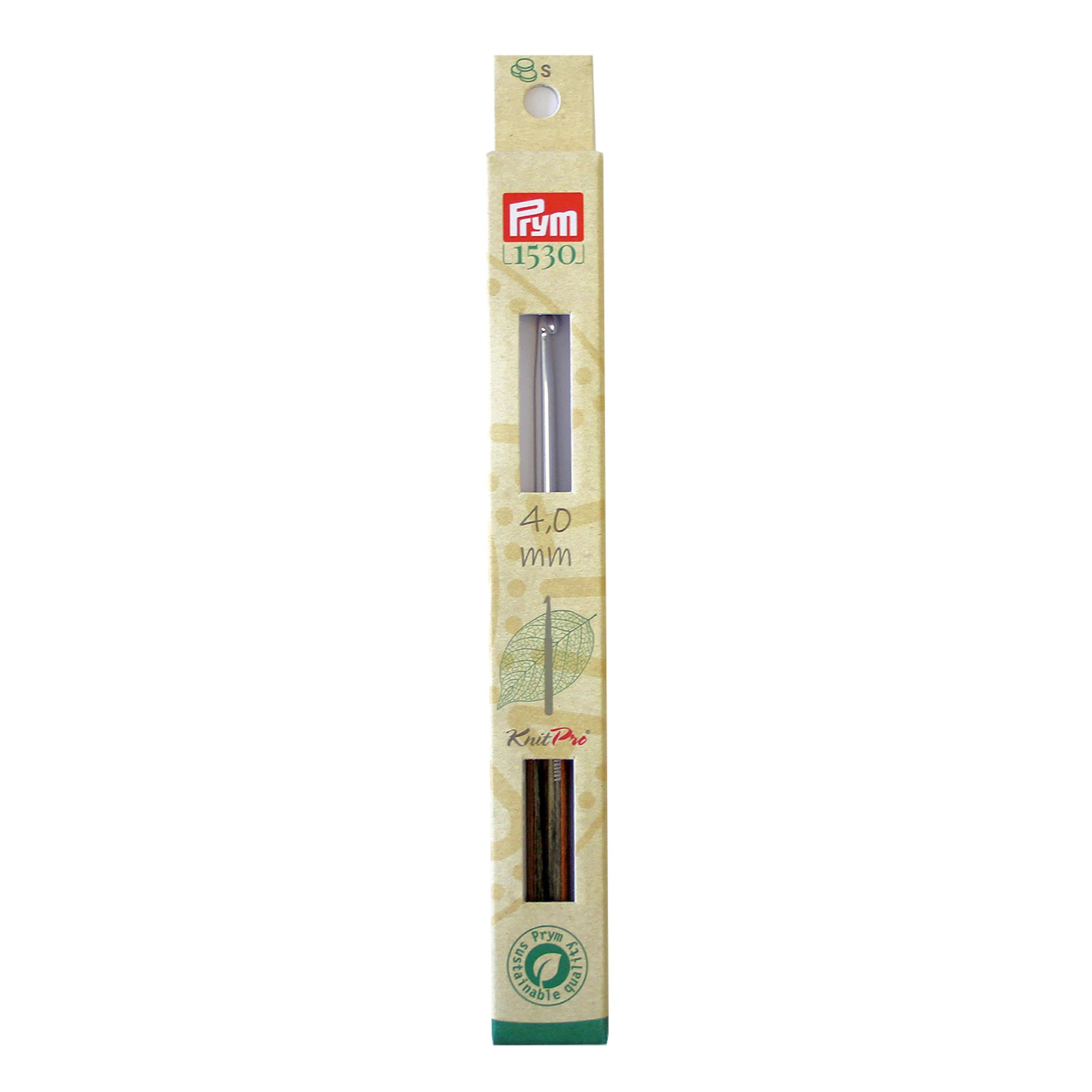 Prym Wool Crochet Hook, Wood, Multicoloured, 4 mm, PRYM_223504-1