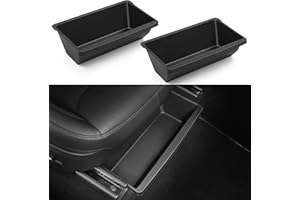 Abystar Under Seat Storage Box for 2026 Tesla Model Y Juniper, Hidden Organizer Tray for Front Passenger Seat, Custom Fit Interior Accessory for Tesla New Model Y Juniper, Anti-Slip & Durable
