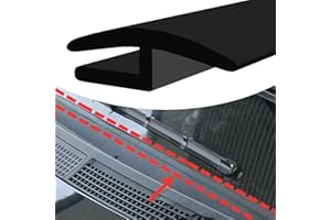 QBOONPT Windshield Cowl Rubber Seal Strip, 1.7M/5.6Ft Car Front and Rear Weatherstrip Sunroof Sealing Strips, Universal Vehicles Self Adhesive Cuttable Sealing Strip for Most Cars Trucks SUVs