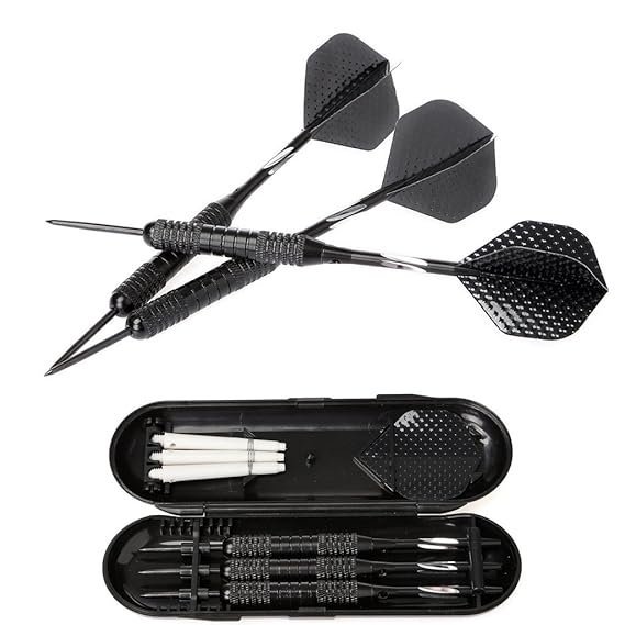 hopewey Dartpfeile Set, 3 Stück Profi Steeldarts Steel Tip Dartpfeile Set Darts (Steel Dartpfeile) mit Flights, Schäfte, Aufb