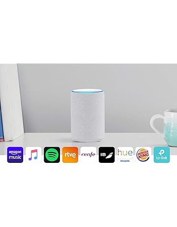 Echo Plus (2.ª generación) - Sonido de alta calidad y controlador de Hogar digital integrado, tela de color gris claro