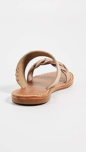 soludos metallic braided slide sandal