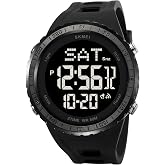 Gosasa Men's Digital Watch Big Numbers Large Face Sport Outdoor Waterproof LED Multifuction Watches