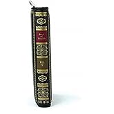 SAGEFINDS Vintage “Book of Wealth” Wallet | Multi Card and Cash Holder | Magnetic Clasp Closure and Zip Around | Vinyl | 4” x 7.5”