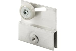 PRIME-LINE Slide-Co 191231 Frameless Sliding Shower Door Top Bracket, 3/4 In., Flat Plastic Wheel, Steel Ball Bearings (2 Pack)