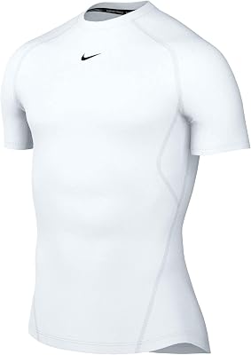 Men's Shirt M NP DF Tight Top SS, White/Black, FB7932-100, XL