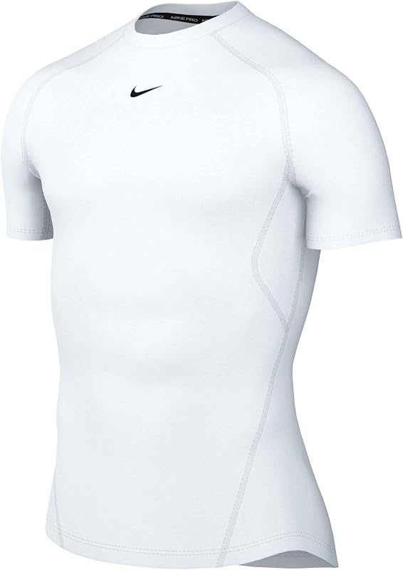 Men's Shirt M NP DF Tight Top SS, White/Black, FB7932-100, XL — photo 1 sur 6