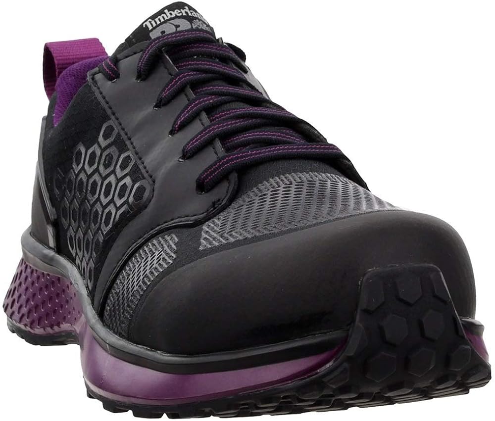 purple and black timberlands