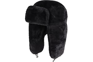 HOMAISSON Cozy Plush Winter Hats Men Women Trapper Trooper Hat with Earflaps Windproof Russian Ushanka Hats Outdoor Skiing Cap