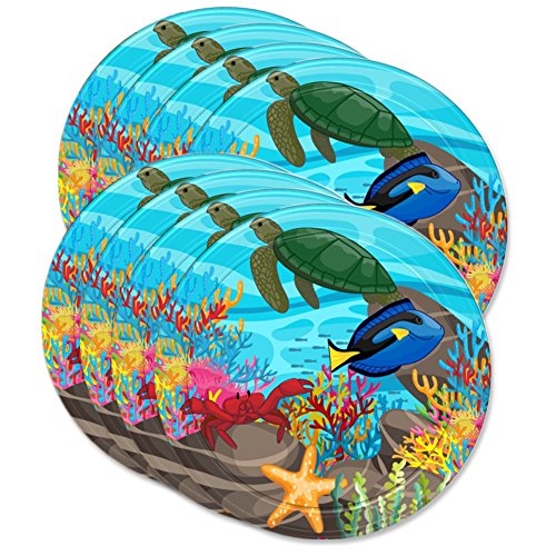 Ocean Sea Life Birthday Party Supplies Set Plates Napkins Cups Tableware Kit for 16
