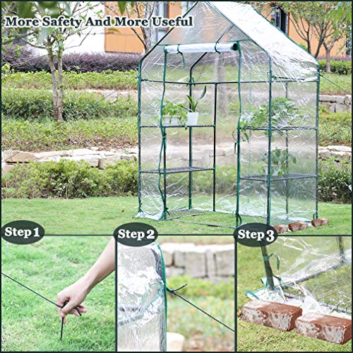 4 BestMassage+Portable+Mini+Outdoor+Greenhouse+Shelves