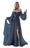 Long Sleeve Wedding Dress Plus Size Prom Dress 2024