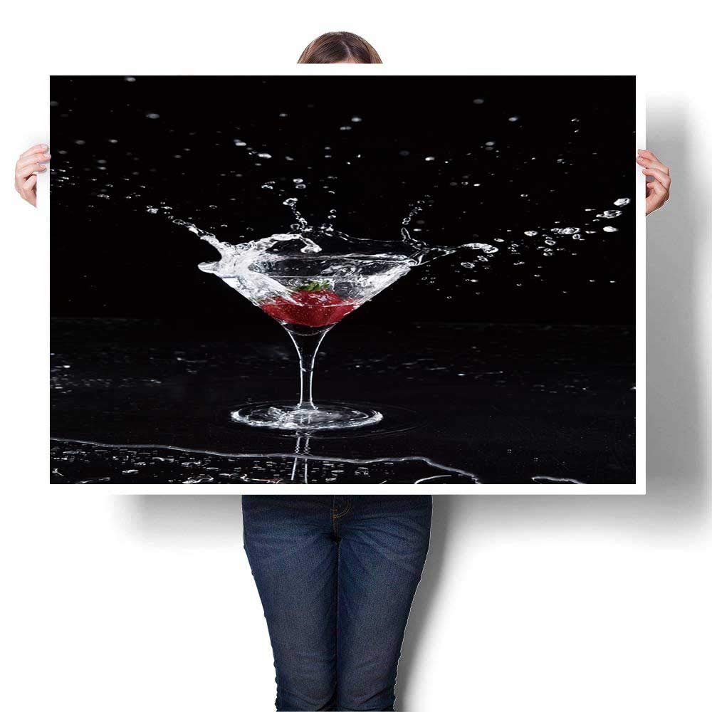 Amazon Com Scocici1588 Hanging Painting Strawberry Splash Into