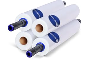 International Plastics Co. 70 Gauge 15" Plastic Stretch Film/Wrap with Extended Handles 1000ft Clear Moving Industrial Packing Heavy Duty Shrink Cling Durable Furniture (Extended Handles, 4 Pack)