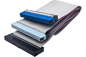 YEGAFE 40-Pin IDE Cable, 80-Wire UDMA 66/100 Compatible, 20 Inch Length for Desktop PC Hard Drive and CD/DVD ROM, Silver