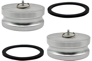 BITOTU 2PCS Aluminum Global Cam and Groove Hose Fitting DP-200 2" Type DP with 2 PCS Camlock Gasket Dust Plug (2 inch, Type DP)